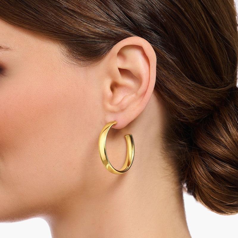 Thomas Sabo Gold-plated Medium Chunky Hoop Earrings