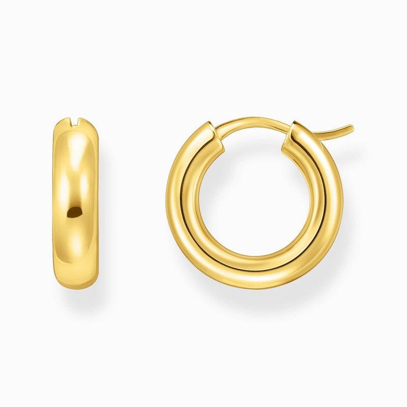 Thomas Sabo Gold-plated Medium-sized Hoop Earrings