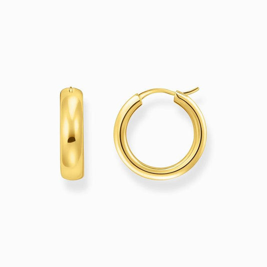 Thomas Sabo Gold-plated Medium-sized Hoop Earrings