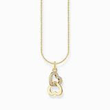 Thomas Sabo Gold-plated Necklace with Intertwined Hearts Pendant