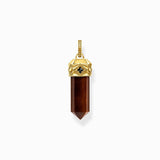 Thomas Sabo Gold-plated Pendant with Hexagon-cut Red Tiger's Eye