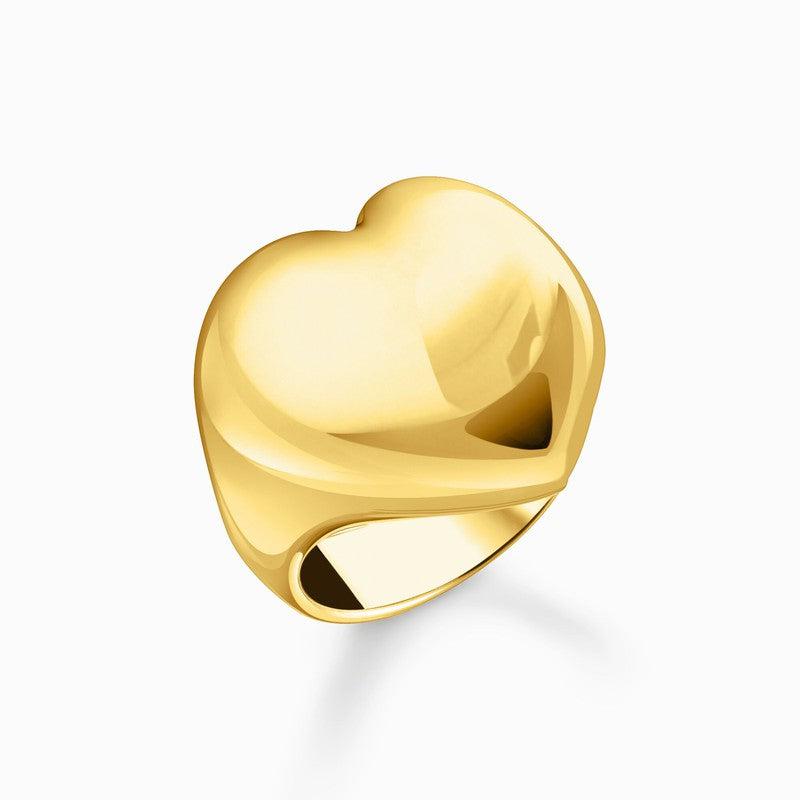 Thomas Sabo Gold-plated Ring Heart-shaped