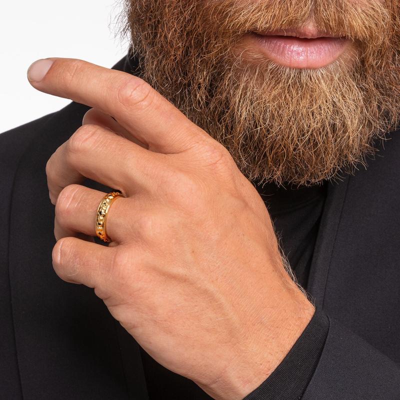 Thomas Sabo Golden Ring with Black Zirconia Stones