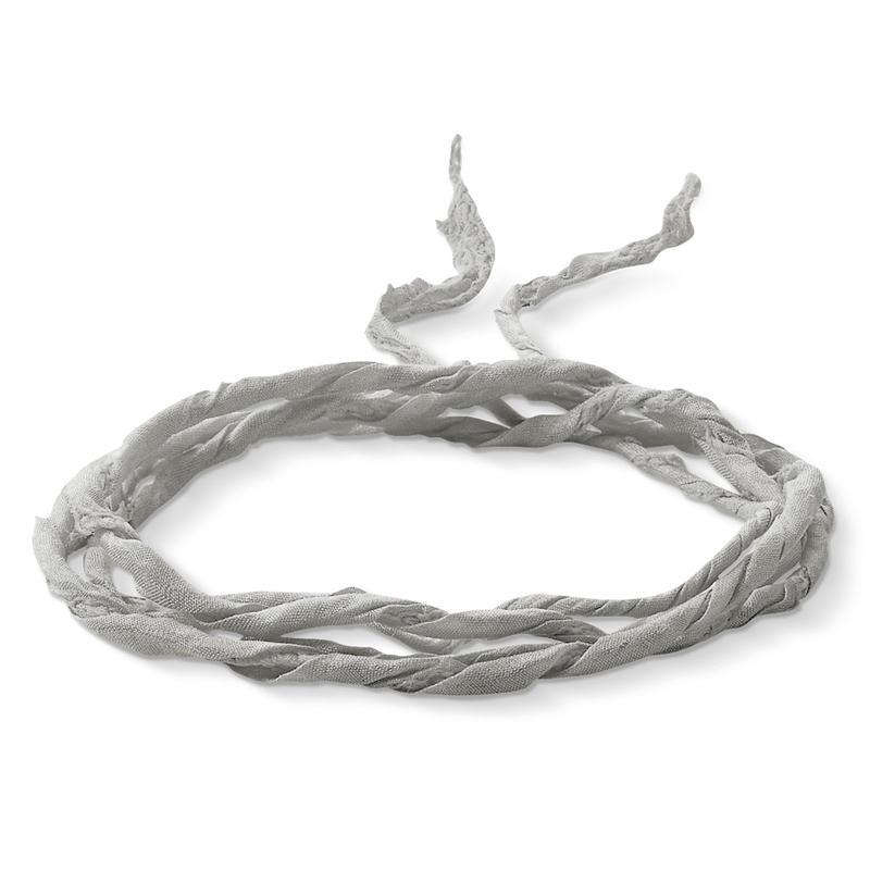Thomas Sabo Grey Silk Ribbon Charm Necklace