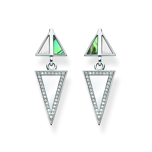 Thomas Sabo Multi-Col Traingle Drop Earrings