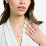 Thomas Sabo Necklace - Pearl With White Stone - Silver