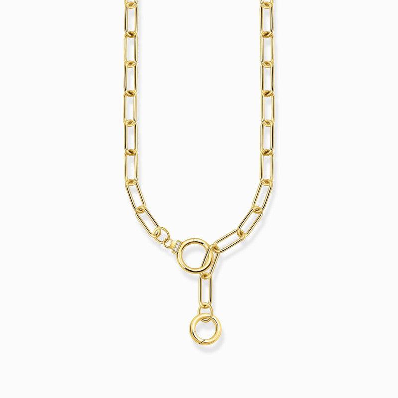 Thomas Sabo Necklace - Ring Clasps And Zirconia - Yellow-Gold