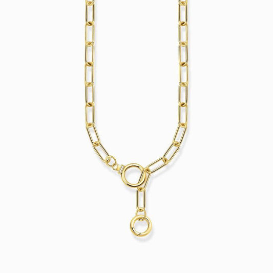 Thomas Sabo Necklace - Ring Clasps And Zirconia - Yellow-Gold