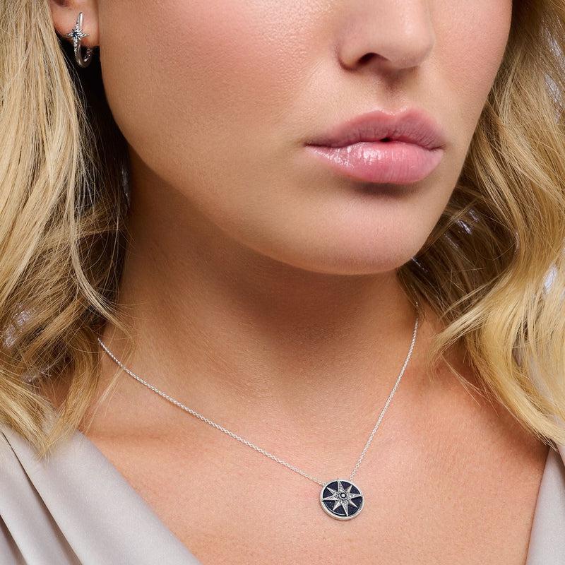 Thomas Sabo Necklace Royalty star with stones silver