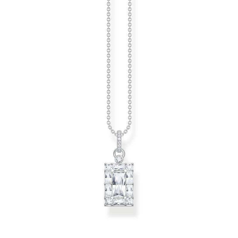 Thomas Sabo Necklace white stone silver