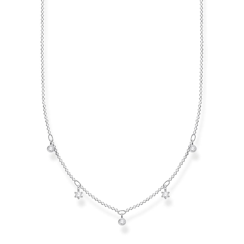 Thomas Sabo Necklace white stones, silver