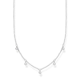 Thomas Sabo Necklace white stones, silver