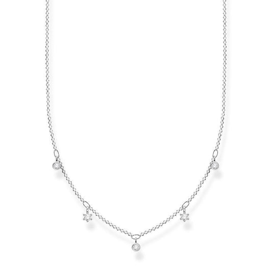 Thomas Sabo Necklace white stones, silver