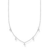 Thomas Sabo Necklace white stones, silver