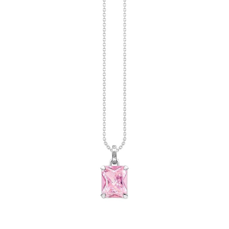 Thomas Sabo Necklace with Pink Stone Silver - Main Image
