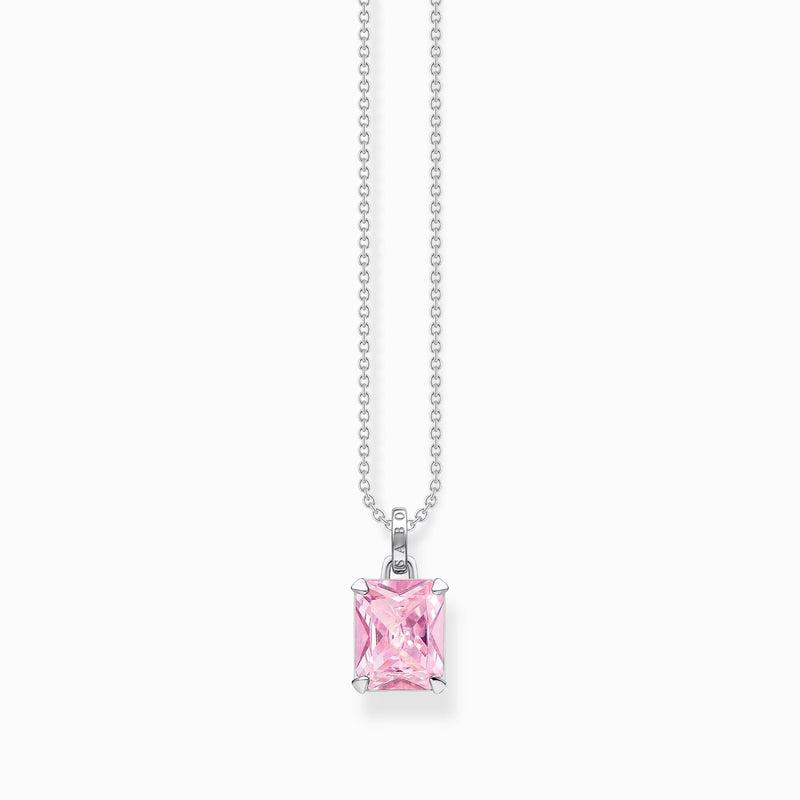 Thomas Sabo Necklace with Pink Stone - Silver