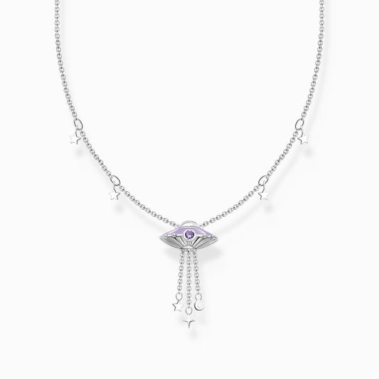 Thomas Sabo Necklace with Star Pendants and a UFO Silver