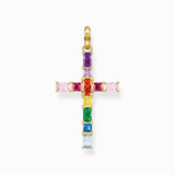 Thomas Sabo Pendant Cross Colourful Stones Gold