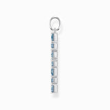 Thomas Sabo Pendant Cross with Aquamarine-Coloured Stones - Silver