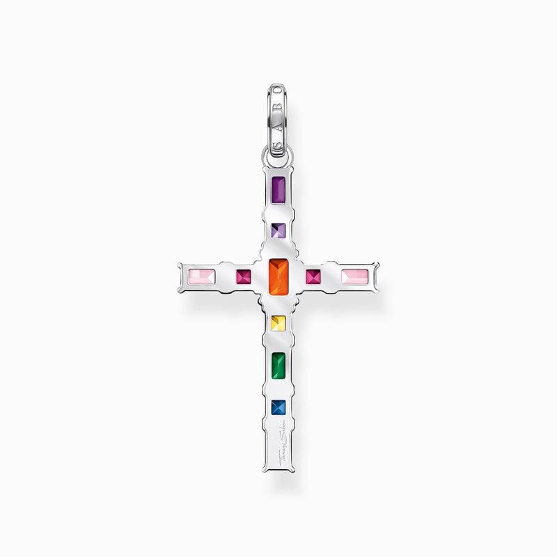 Thomas Sabo Pendant Cross with Colourful Stones - Silver