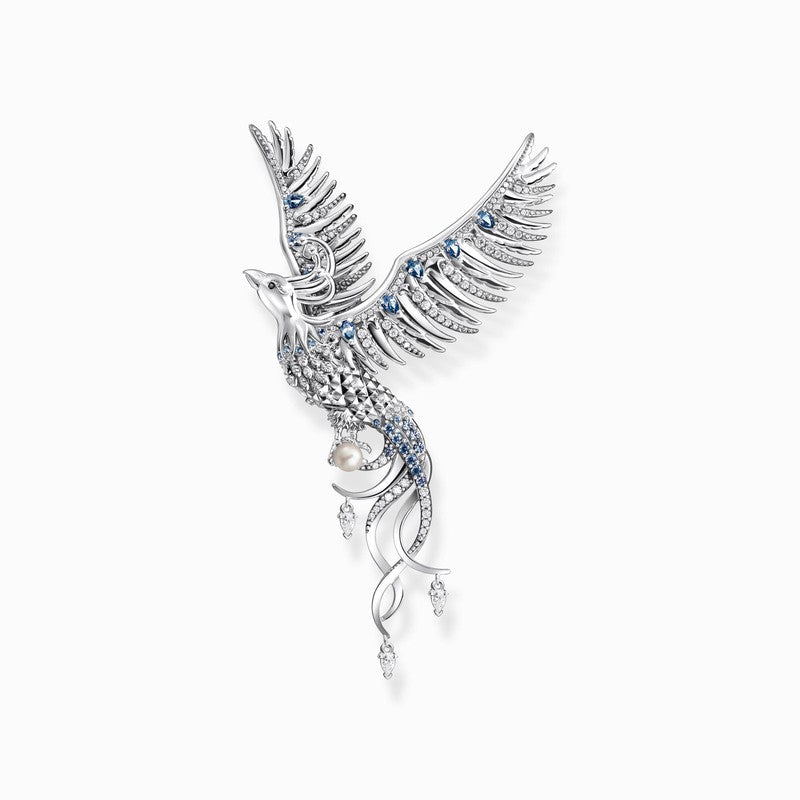 Thomas Sabo Pendant Phoenix With Blue Stones Silver