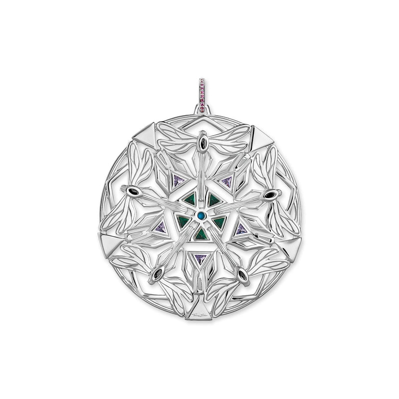 Thomas Sabo Pendant amulet kaleidoscope dragonfly silver