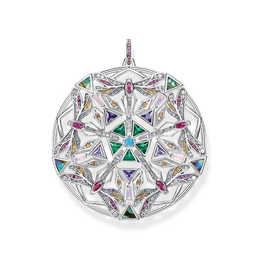 Thomas Sabo Pendant amulet kaleidoscope dragonfly silver