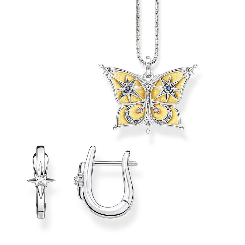 Thomas Sabo Pendant butterfly with moon and stars gold