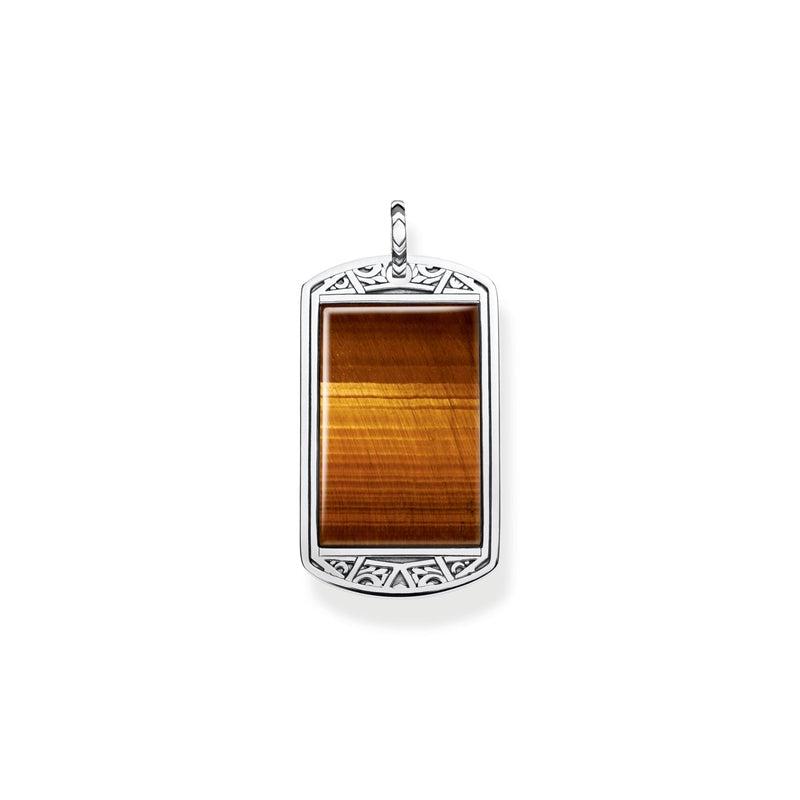 Thomas Sabo Pendant dog tag tigerâ€˜s eye