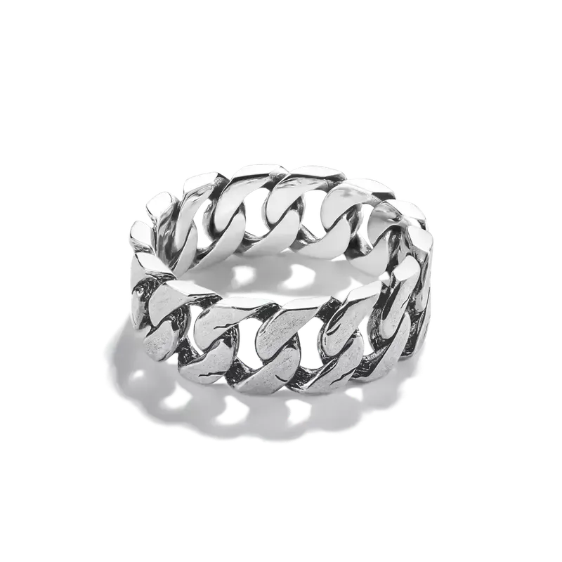 Thomas Sabo Rebel Icons Silver Band Ring Curb Design