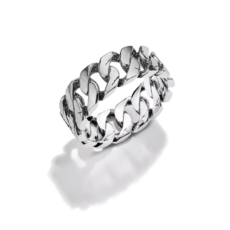 Thomas Sabo Rebel Icons Silver Band Ring Curb Design