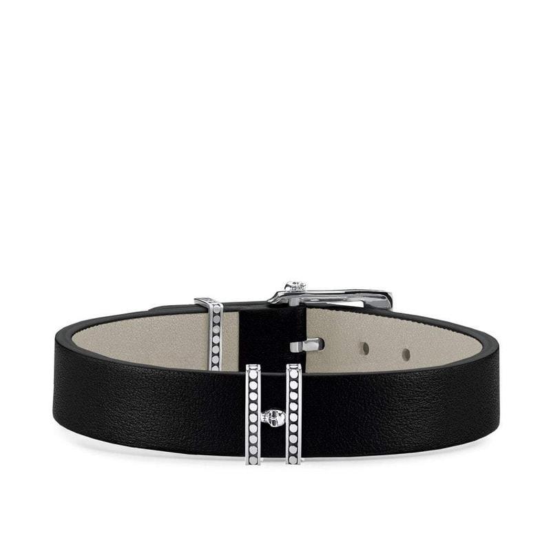 Thomas Sabo Rebel Skull Leather Bracelet