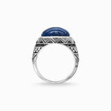 Thomas Sabo Ring - Blue Scarab - Blackened Silver