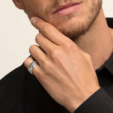 Thomas Sabo Ring - Feather Pave - Blackened Silver