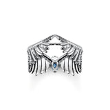 Thomas Sabo Ring Phoenix Wing With Blue Stones Silver