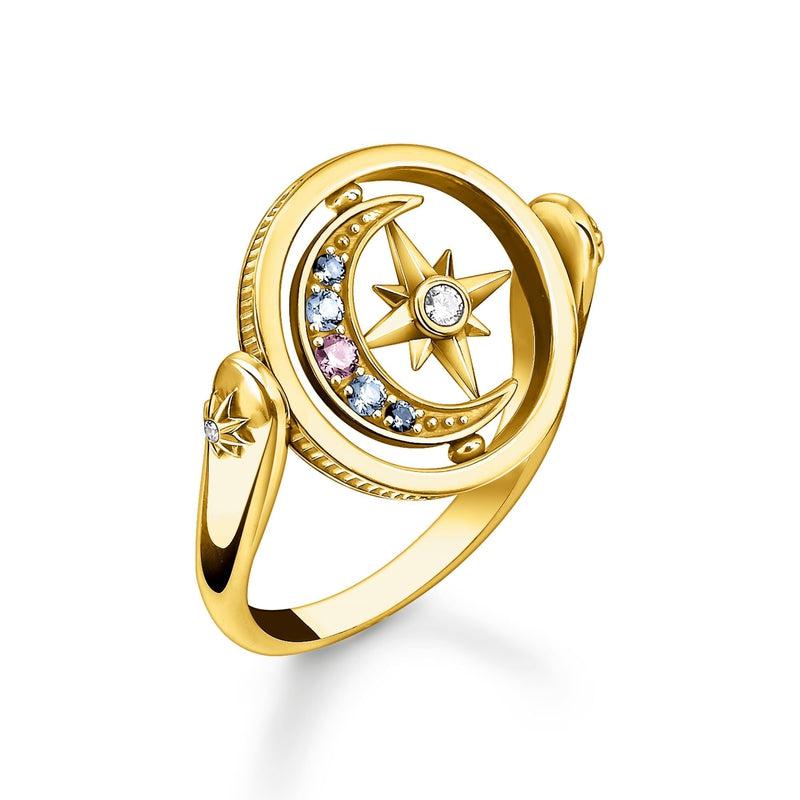 Thomas Sabo Ring Royalty star & Moon gold