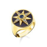Thomas Sabo Ring Royalty star with stones gold