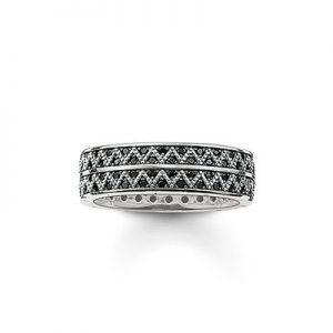 Thomas Sabo Ring Silver with Black Zirconia