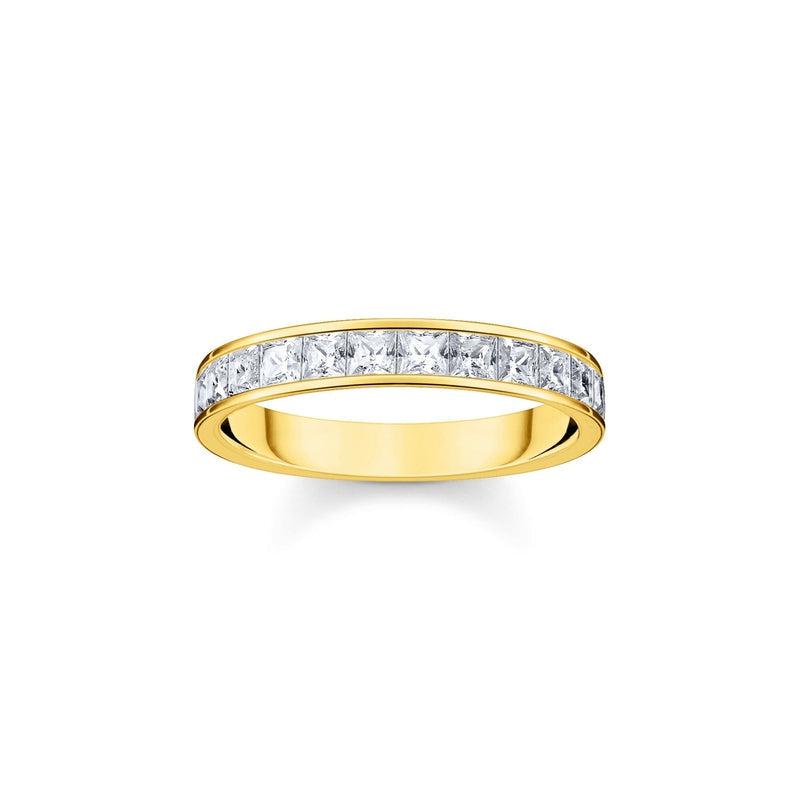 Thomas Sabo Ring white stones Pave gold