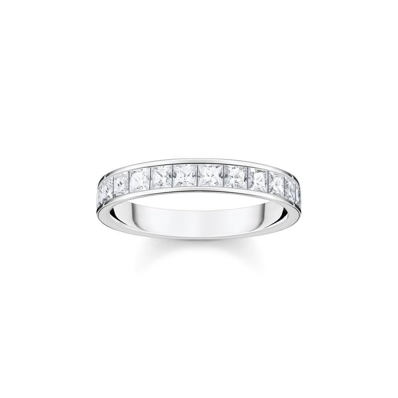 Thomas Sabo Ring white stones in silver