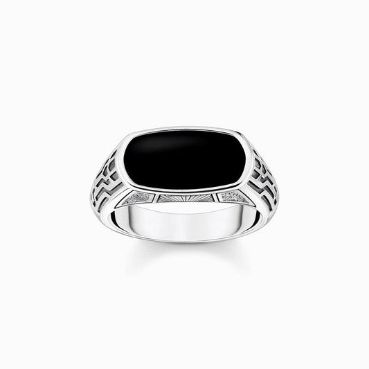 Thomas Sabo Ring with Black Onyx - Silver