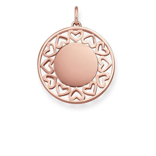 Thomas Sabo Rose Gold Heart Circle Pendant