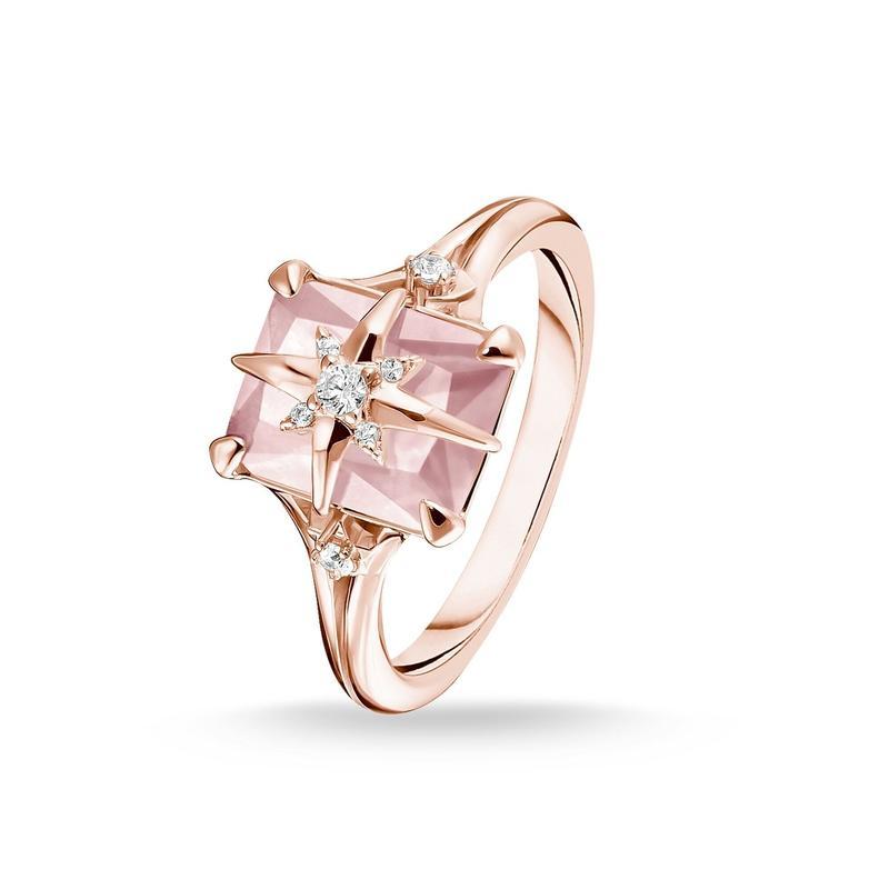 Thomas Sabo Rose Gold Large Stone / Star Ring