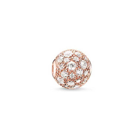 Thomas Sabo Rose Gold Plated Cubic Zirconia Crushed pave Bead