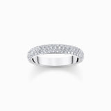 Thomas Sabo Silver Band Ring with White Zirconia