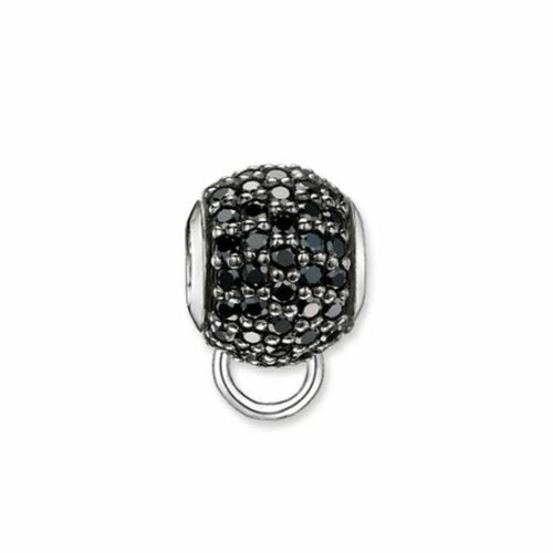 Thomas Sabo Silver Black Cubic Zirconia Charm Carrier Bead