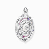 Thomas Sabo Silver Blackened Pendant with Half-ball and Colourful Stones