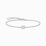 Thomas Sabo Silver Bracelet with Round White Stone