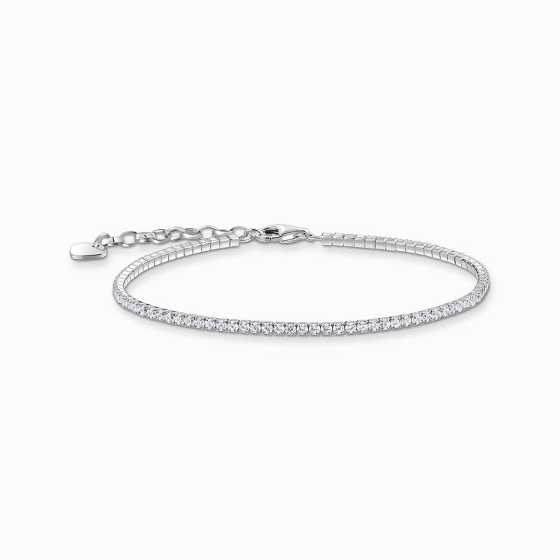 Thomas Sabo Silver Bracelet with Small, White Zirconia Stones