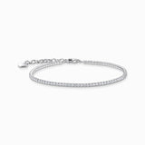 Thomas Sabo Silver Bracelet with Small, White Zirconia Stones